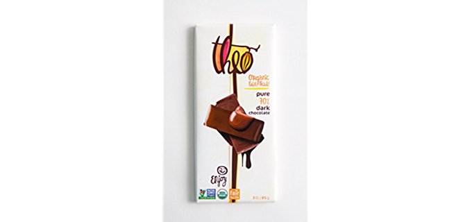 Theo Chocolate Dark Cacao Bar - 70% Pure Dark Organic Chocolate