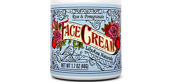 Lily Anna Naturals Naturally Enriched Face Moisturizer - Natural Rose & Pomegranate Face Cream
