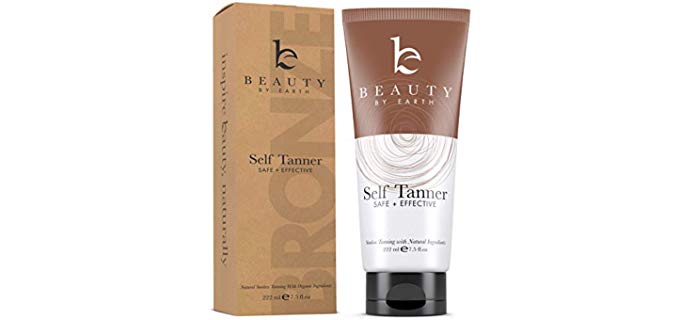 Beauty By Earth Bronze Self Tanner - Effective Organic Self Tanner Cream