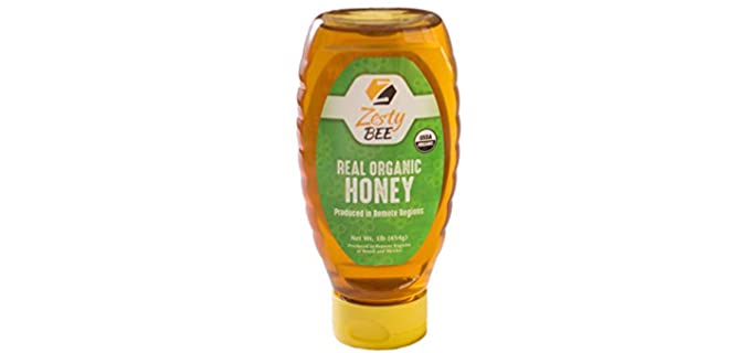 Zesty Bee Organic Brazilian Honey - Unfiltered Unprocessed Raw Organic Honey