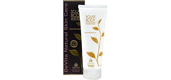 DeVita Solar Body Moisturiser - Nourishing Organic Vegan Facial Sunscreen