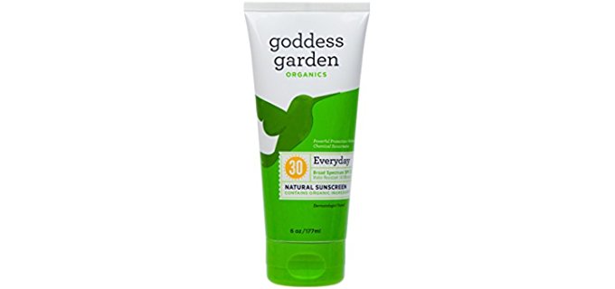 Goddess Garden Organic Biodegradable Sunscreen - Naturally Enhanced Eco-Friendly Facial Sunscreen