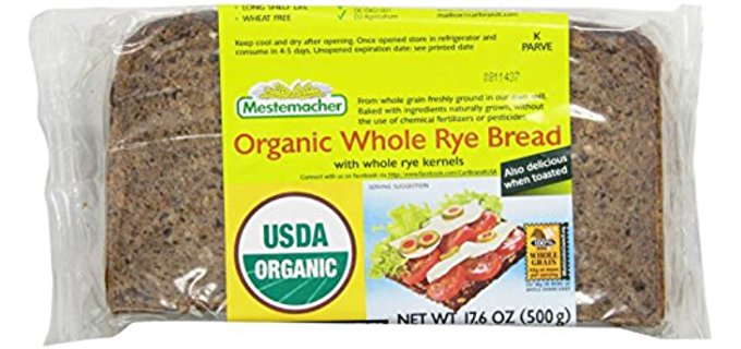 Mestemacher Organic Rye - Additive-Free Organic Rye Bread