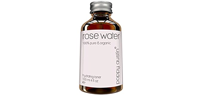 Poppy Austin Pure Rose Water Facial Toner - Triple Purified Moroccan Rosewater