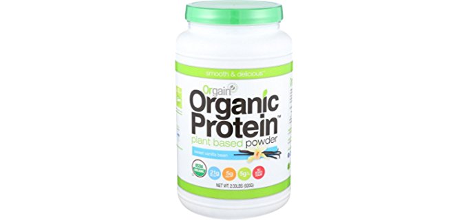 Orgain Sweet Vanilla Bean Protein Powder - Organic Vegan Vanilla Plant Protein Powder