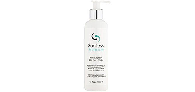 Sunless Science Organic Self Tanner - All Natural Self Tanning Lotion