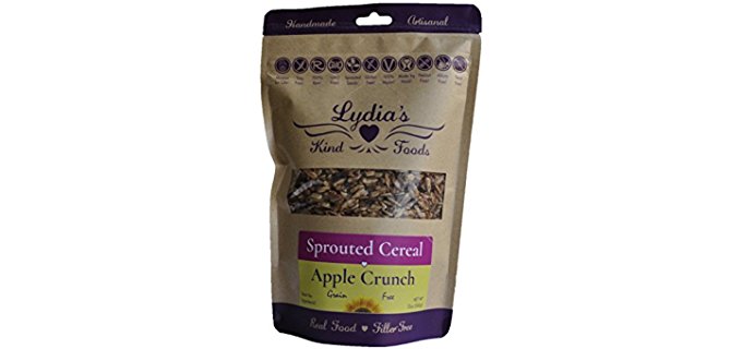Lydia’s Kind Foods Raw Vegan Cereal - Organic Non-GMO Raw Vegan Sprout Cereal