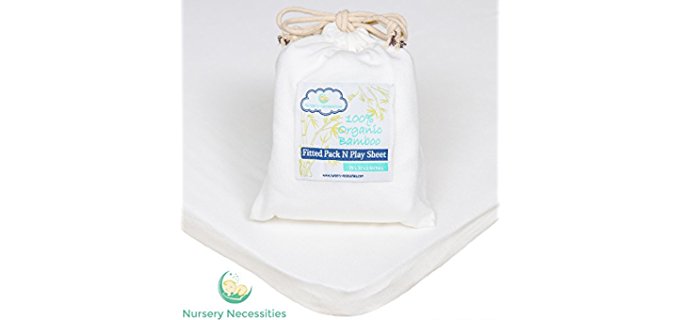 Nursery Necessities Organic Crib Sheet - 100% Organic Bamboo Sheet for Crib Mattresses