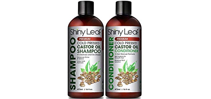 Shiny Leaf Castor Oil - Organic Shampoo for Color Hair