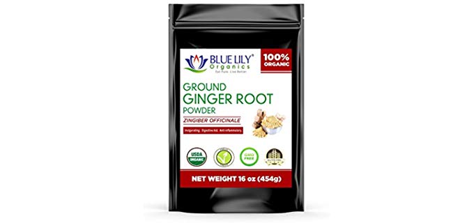 Blue Lily Organics 100% Organic - Ground Ginger Root Powder