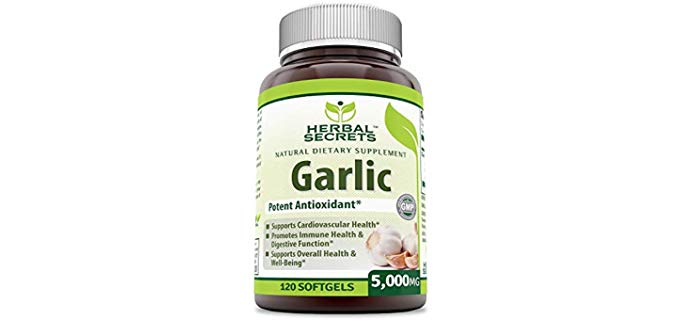 Herbal Secrets Softgels - Organic Supplement in Garlic