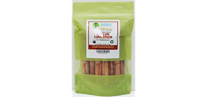 Indus Organics Organic Real Ceylon - Organic & Healthy Cinnamon Sticks