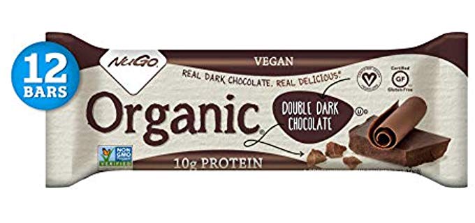 NuGo Herby Dark Chocolate - Decadant Healthy Basil Flavored Dark Chocolate Bar