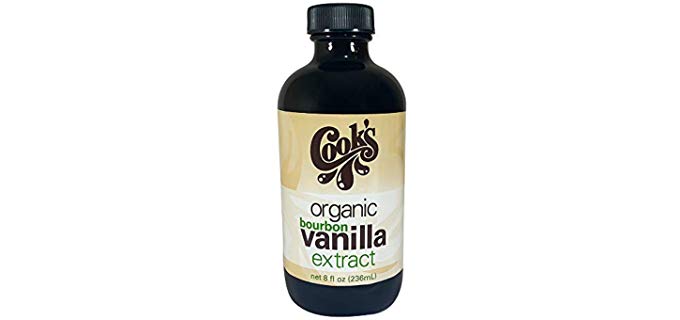 Cook's Organic Pure Vanilla Extract - World’s Finest Gourmet Fresh Grade A Premium Vanilla