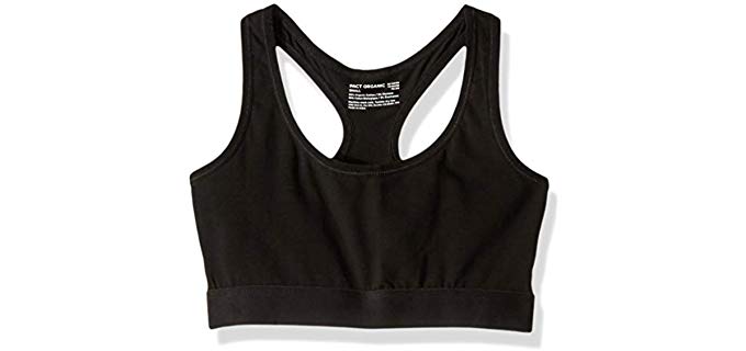 Pact Racerback Sports Bra - Medium Support, Ideal for Yoga