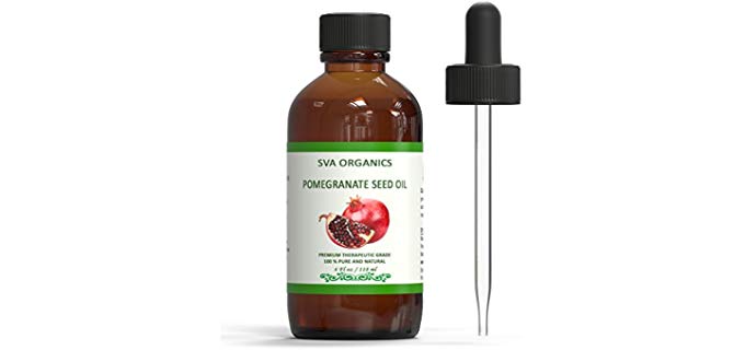 SVA ORGANICS Pomegranate Seed Oil - Cold Pressed Unrefined Carrier Oil