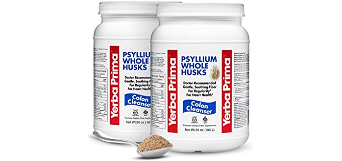 Yerba Prima Psyllium Whole Husks Colon Cleanser - Dietary Fiber Supplement