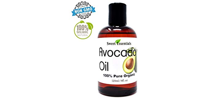 Sweet Essentials 100% Pure - Organic Cold-Pressed Avocado Oil
