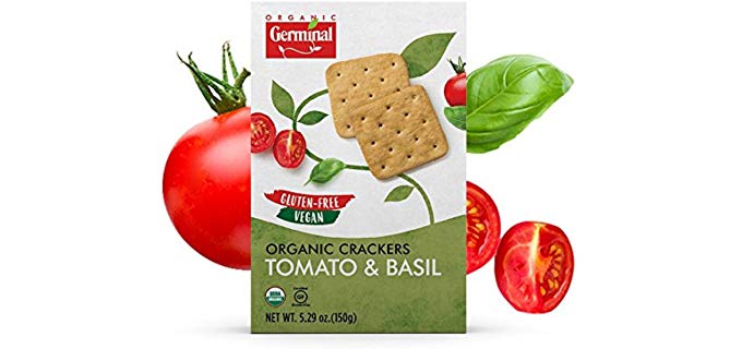 Germinal Organic Vegan - Organic Tomato & Basil Crackers