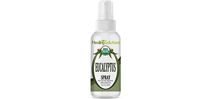 Healing Solutions Mist Spray - Organic Eucalyptus Spray Air Freshner