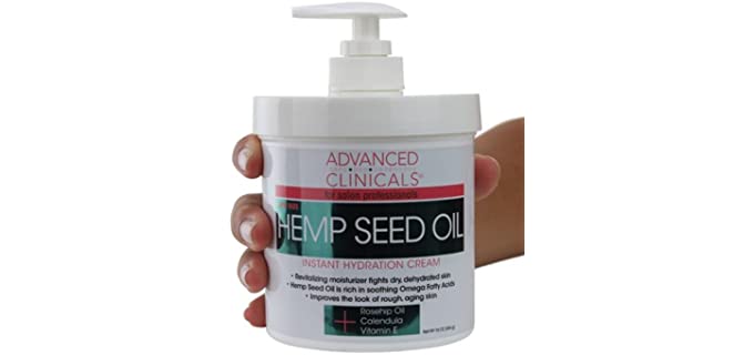 Advanced Clinicals Hemp Seed Oil - Organic Hydrating Hand Cream