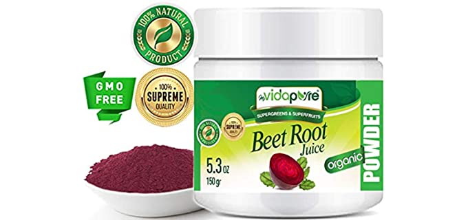 MYVIDAPURE Glutten Free - Organic Beet Juice Powder