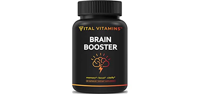 Vital Vitamins Brain Booster - Organic Non-GMO Multivitamins