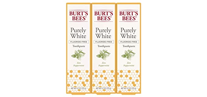 Burt's Bees Purely White - Fluoride-Free Organic Toothpaste