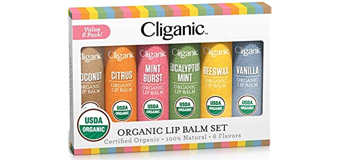 Cliganic Natural - Organic Lip Balm Set