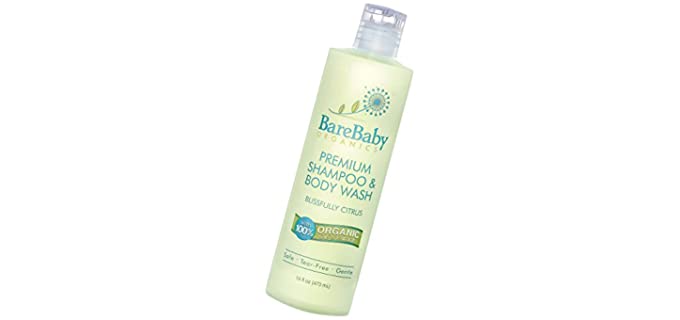 BareBaby Organics Premium - Organic Baby Shampoo & Body Wash