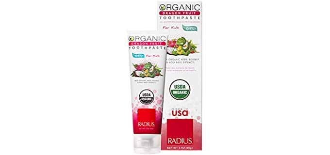 RADIUS Dragon Fruit - Organic Toothpaste Gel for Kids