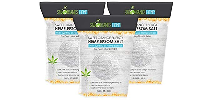 Sky Organics Hemp Muscle Relief - Organic Epsom Salt