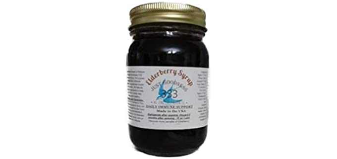 Just Goodness 333 Raw - Gluten-Free Organic Elderberry Syrup