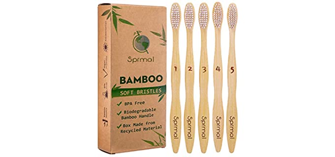 Sprmal Biodegradable - Bamboo Toothbrushes