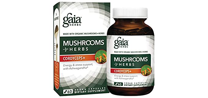 Gaia Herbs Vegan - Mushrooms + Herbs Adaptogen Supplement
