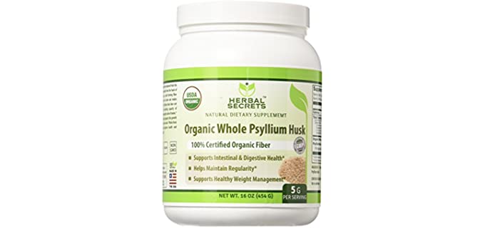Herbal Secrets Whole -  Organic Psyllium Husk