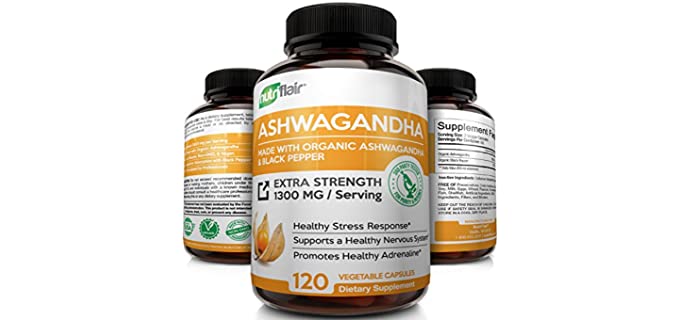 NutriFlair Extra Strength - Organic Ashwagandha Capsules