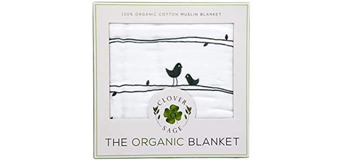 Clover & Sage Muslin - Organic Baby Toddler Blanket