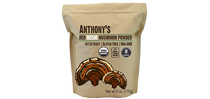 Anthony's Goods Red Reishi - Organic Mushroom Extract Powder