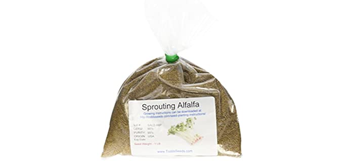Todd’s Seeds Salad Sprouts - Organic Alfalfa Seeds