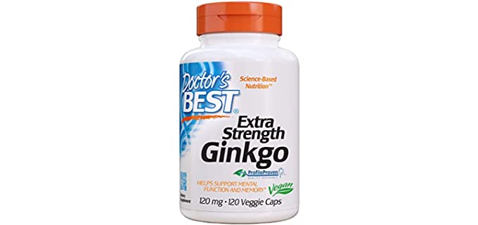 Doctor's Best Extra Strength - Ginkgo Veggie Capsules