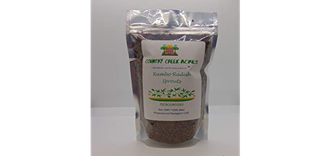 Country Creek Brand Rambo Radish - Organic Sweet Radish Sprouting Seeds