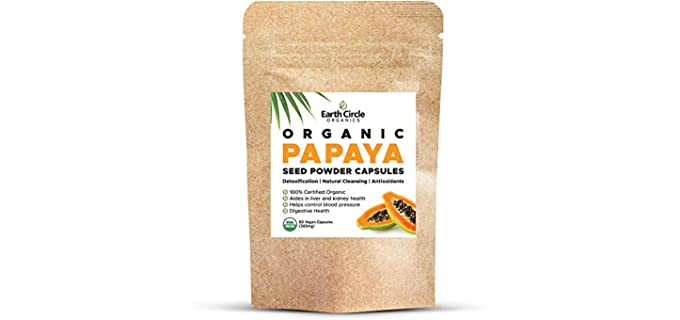 Earth Circle Organics Soy-Free - Papaya Seed Powder Capsules
