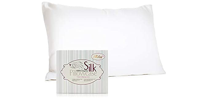 The Silk Lady Satin Finish - 100% Organic Silk Pillowcase