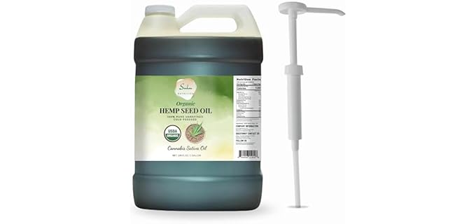 Sulu Organics 100% Pure Unrefined - USDA Organic Unrefined Cold-Pressed Hemp Seed Oil