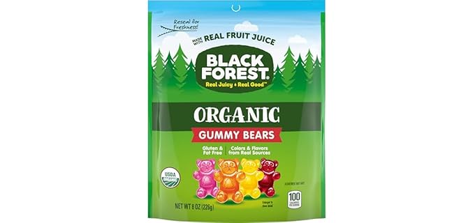 Black Forest Real Fruit Juice - Soft Chewy USDA Organic Gummy Bears