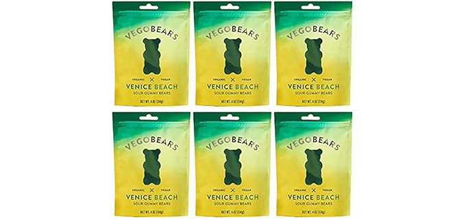 Candy People VegoBears - Organic Vegan Gummy Bears with Real Fruit Flavors