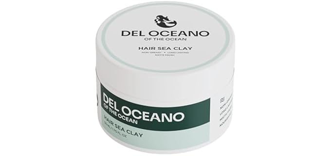 Del Oceano Sea Clay - Strong Hold Matte Hair Clay with Organic Bentonite