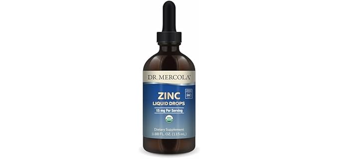 Dr. Mercola Liquid Drops - 15mg Organic Zinc Liquid Drops for Immune & Cellular Health