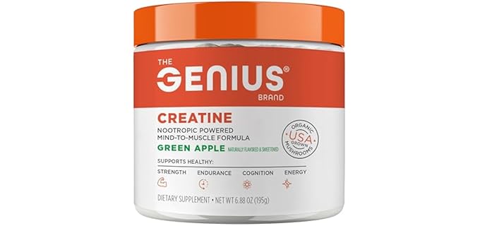 The Genius Brand Green Apple - Naturally Flavored Creatine for Energy and Focus
